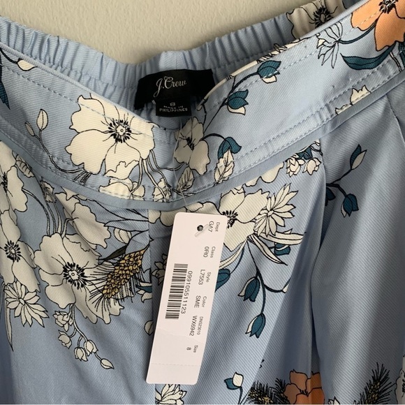NWT J. crew high rise garden floral tapered trouser pant blue size 8 - Picture 6 of 10